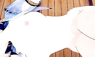 Ayaka Genshin Impact 3D Hentai: Babe Blowjob & Creampie