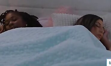 Hot MILF Teaches Stepdaughter How to Please Her African Friend's Big Black Dick