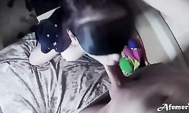 Dark-Haired Neighbor Gives Deep Throat Blowjob and Swallows Cum