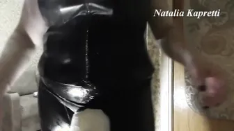 Natalia Kapretti's Rough Family Anal Evening with Plug and Strap