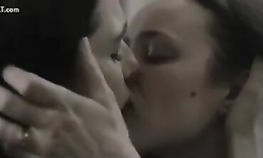 Exclusive Behind-the-Scenes Footage of Two Famous Lesbian Stars Kissing Passionately