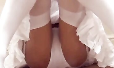 Sexy MILF in Lingerie Striptease - High Heels & Huge Natural Breasts