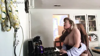Rock's Hardcore Interracial Kitchen Romp