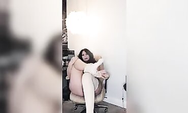 Mature MILF Jerk Off Instructions with Stocked Toes and Cigarette