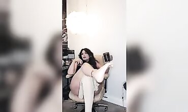 Mature MILF Jerk Off Instructions with Stocked Toes and Cigarette