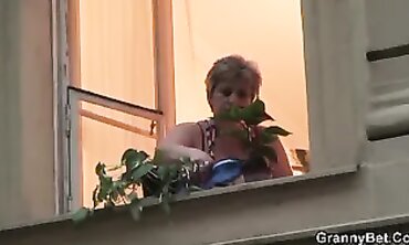 Mature Granny Takes A barely legal Stud