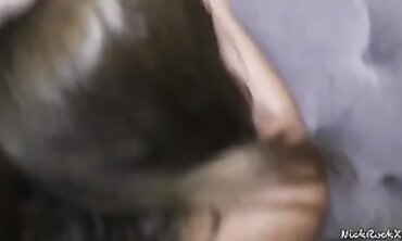POV: Neighbor Carmen Electra Deep Throats Big Cock