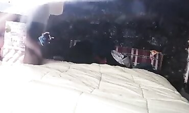 Voyeur Captures Latina Prima Masturbating Behind the Window