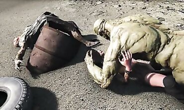 Fallout 4 Supermutant Babe Takes Missionary Position