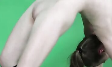 barely legal Gymnast Anna Mostik Stretches Her Legs