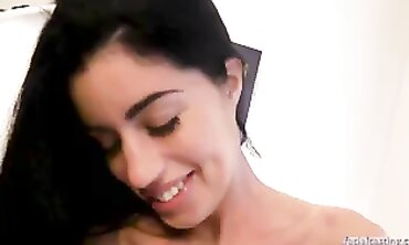 April Blue Takes a Deep Throat POV Cumshot