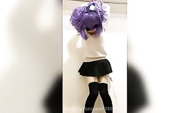 Tied Up Kigurumi Cosplay Vibrator Stimulation