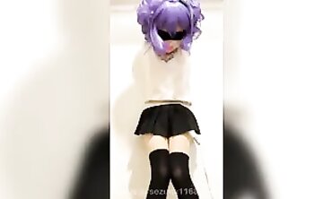 Tied Up Kigurumi Cosplay Vibrator Stimulation