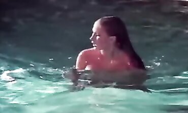Platinum-Blonde Retro Star Christina Angel Gets Plowed Poolside