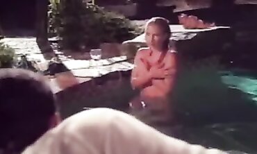 Platinum-Blonde Retro Star Christina Angel Gets Plowed Poolside