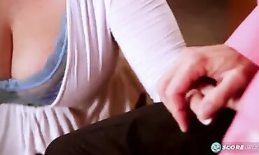 Curvy MILF Plays with Giant Dildos in Her Pussy