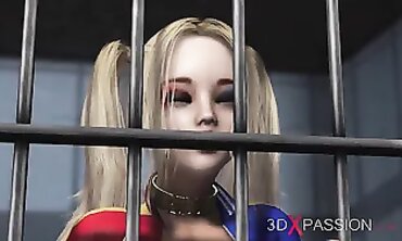 Harley Quinn Takes a Rough Anal Drilling in Prison