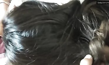 Dark-Haired Milf Gets a Thick Handjob
