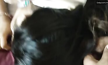Dark-Haired Milf Gets a Thick Handjob