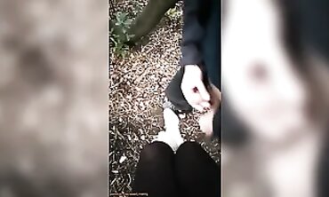 Street Milf Lets Stranger Cum on Her Feet