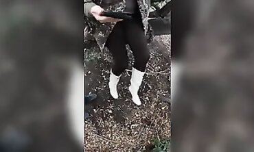 Street Milf Lets Stranger Cum on Her Feet
