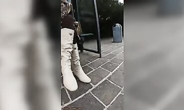 Street Milf Lets Stranger Cum on Her Feet