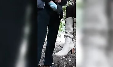 Street Milf Lets Stranger Cum on Her Feet