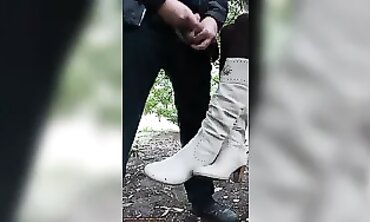 Street Milf Lets Stranger Cum on Her Feet