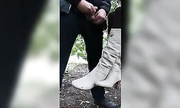 Street Milf Lets Stranger Cum on Her Feet