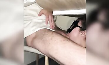 My Fresh Intern Gives Me a Blowjob Under the Desk