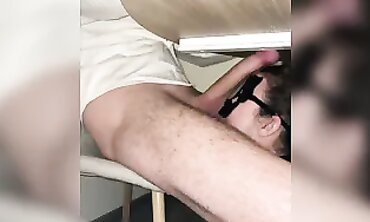 My Fresh Intern Gives Me a Blowjob Under the Desk