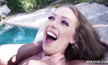 Ashley Red Gets Railed Outdoors In Public