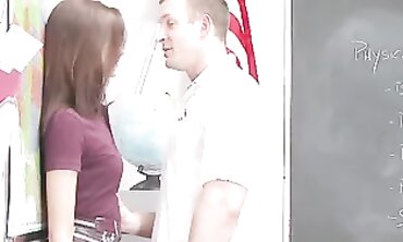 Petite Brunette College Student Gets Rough Sex From Mature Lecturer