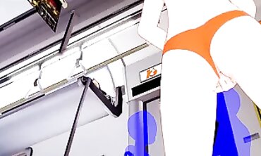 Himiko Toga Public Fingering on a Crowded Subway Train