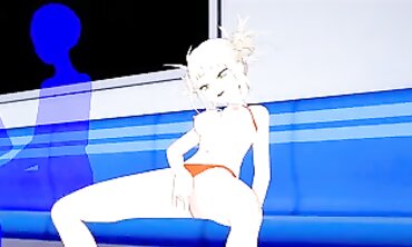 Himiko Toga Public Fingering on a Crowded Subway Train