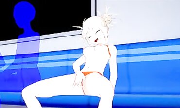 Himiko Toga Public Fingering on a Crowded Subway Train
