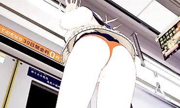 Himiko Toga Public Fingering on a Crowded Subway Train