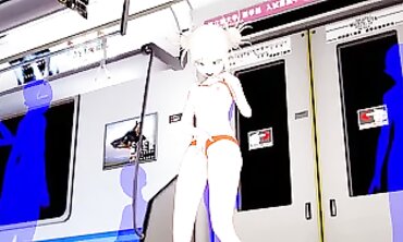 Himiko Toga Public Fingering on a Crowded Subway Train