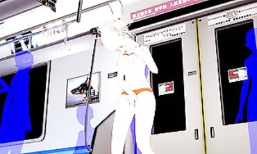 Himiko Toga Public Fingering on a Crowded Subway Train