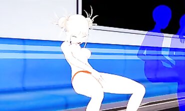 Himiko Toga Public Fingering on a Crowded Subway Train