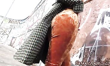 Tattooed Slut Swallows Load After Rough Anal Ride