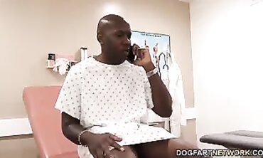 Nurse Sky Rodgers Takes Mandingo's Massive African Cock