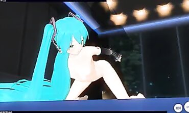 Miku Cosplay Gets Roughly Plowed in Her Bedroom