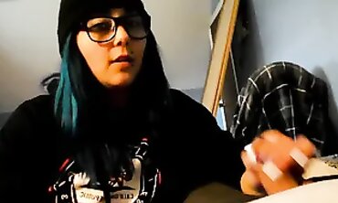 Hot Blonde Babe Gives Sensual Handjob with Point of View - Erotic Porn For Women