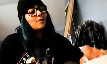 Hot Blonde Babe Gives Sensual Handjob with Point of View - Erotic Porn For Women