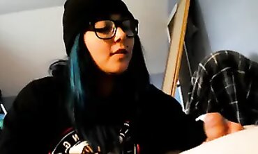 Hot Blonde Babe Gives Sensual Handjob with Point of View - Erotic Porn For Women