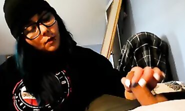 Hot Blonde Babe Gives Sensual Handjob with Point of View - Erotic Porn For Women