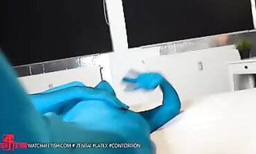 POV: Zentai Doll Gets Fingering & Vibrator Orgasm