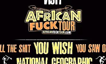 African Girlfriend Takes a Thick Load on Her Knees