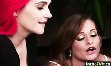 CFNM Femdom: Dominatrixes Masturbate Oathed Boy Rod